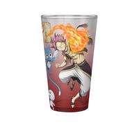 ABYSTYLE - Cristal XXL FAIRY TAIL Natsu, Lucy, Happy & Plue - Producto oficial - 400 ml - Impresión de alta calidad - Temporada 7