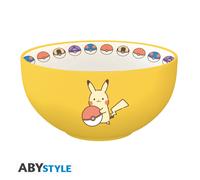 ABYSTYLE - Cuenco Pokemon Pikachu tipo eléctrico - Producto oficial - Capacidad 600 ml - Cerámica resistente - Compatible con microondas y lavavajillas
