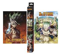 ABYSTYLE Dr. Stone - Juego de pósteres en caja sin marco de 15 x 20.5 pulgadas con Senku, cromo, Kohaku y más, arte de pared de manga de anime para decoración de habitación para regalo de dormitorio