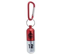 ABYSTYLE Dragon Ball Z - Llavero de aluminio 3D Red Capsule Corp de 3.3 x 1 pulgada, desenroscar para almacenar dinero en efectivo, anime, manga, DBZ Accesorios