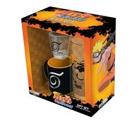 ABYSTYLE - Estuche NARUTO SHIPPUDEN Cristal + Taza Espresso - Producto Oficial - Set de 2 piezas - Goodies Ninja Collector