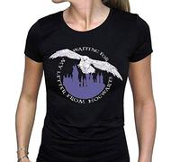 ABYstyle Harry Potter Camiseta Hedwige Negro Mujer, XL