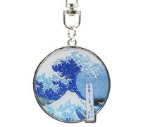 ABYSTYLE HOKUSAI Llavero de gran ola, azul, H. 3.8 cm x L. 4,2 cm