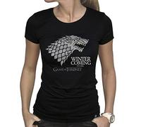 ABYstyle - Juego DE Tronos - Winter is Coming Camiseta Negra para Mujer (S)