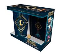 ABYSTYLE LEAGUE OF LEGENDS - Caja de regalo de cristal XXL + Pin's + Cuaderno Hextech