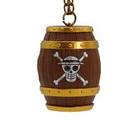 ABYSTYLE Llavero 3D de calavera de barril de una pieza | Accesorio oficial de anime para fans y coleccionistas | Llavero de calavera pirata inspirado en Luffy para mochilas, bolsos, regalos y