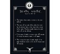 ABYSTYLE Minipóster sin marco de Death Note Rules de 15 x 20.5 pulgadas, diseño de manga de anime para dormitorio, oficina, sala de estar, decoración del hogar, regalo