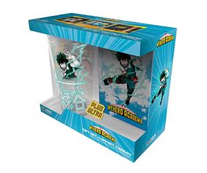 ABYSTYLE MY HERO ACADEMIA - Caja de regalo de cristal XXL + Pin's + Cuaderno de héroes