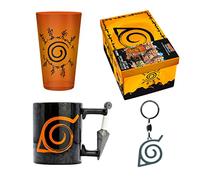 ABYSTYLE NARUTO SHIPPUDEN - Caja de regalo de cristal XXL + llavero 3D + taza 3D