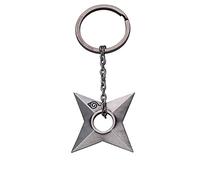 ABYSTYLE Naruto Shippuden Shuriken Konoha - Llavero de metal de anime manga accesorios regalo, Negro -, talla única
