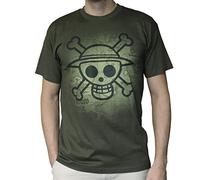 ABYstyle - ONE PIECE - Camiseta - Craneo con mapa - Hombre - khaki (L)