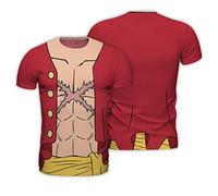 ABYstyle One Piece Réplica Camiseta Luffy New World, Rojo, Hombre, M