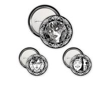 ABYstyle - Pack de 3 insignias JUNJI ITO Collection - Producto oficial - Diámetros 5 cm y 3,2 cm - Accesorios Manga Horror