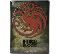 ABYSTYLE - Juego de Tronos - Placa de metal - Targaryen (28x38)