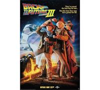 ABYSTYLE - Póster de vuelta al futuro III - Producto oficial - Póster de película - 91,5 x 61 cm - Papel laminado de alta calidad