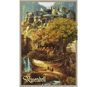 ABYSTYLE - Póster del señor de los anillos Fondcombe - Producto oficial - Formato 91,5 x 61 cm - Papel laminado - Póster de cine Fantasy