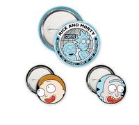 ABYSTYLE - Rick and Morty - Pack de insignias Rick & Morty - Producto oficial - Juego de insignias de metal de alta calidad colección Fan Geek