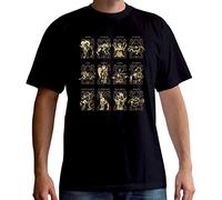 ABYSTYLE - Saint Seiya - T-Shirt - 12 Armaduras de Oro - Negro - Hombre (L)