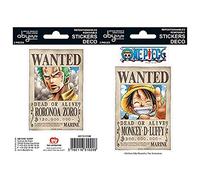 AbyStyle - Stickers - One Piece 16x11cm Wanted Luffy & Zoro - 3760116310208