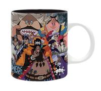 ABYSTYLE - Taza One Piece Tripulación de Barba Negra - Producto oficial - 320 ml - Impresión de alta calidad - Caja de cartón