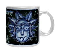 ABYSTYLE - Taza Rick and Morty, efecto plateado Rick & Morty, producto oficial - Taza cerámica 320 ml acabado metálico Premium