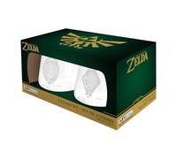 ABYSTYLE The Legend of Zelda Zelda & Link - Juego de 2 vasos | Cristal Zelda | Vaso | Mercancía de la leyenda de Zelda | Regalos de Zelda