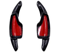 abywrpagg Compatible Con Chevrolet Para Corvette C7 2015 2016 2017 2018 2019 1 Par De Extensiones De Fibra De Carbono Para Palanca De Cambios De Volante(Fiberglass Red)