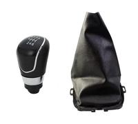 abywrpagg Compatible Con Ford Para Fiesta 2008 2009 2010 2011 2012 Accesorios Para Coche Pomo De Palanca De Cambios Manual De 5/6 Velocidades Con Funda Protectora(6 Speed Black)