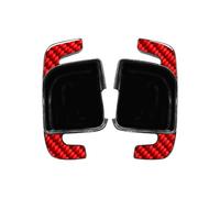 abywrpagg Compatible Con Mercedes Para Benz GLC Clase X254 2022 2023 2024 1 Par De Pegatinas De Extensión Para Palanca De Cambios De Volante De Coche(Carbon Fiber Red)