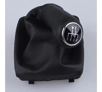 abywrpagg Compatible Con VW Para Polo 9N 9N2 Para GTI 2002 2003 2004 2005 2006 2007 2008 2009 2010 Pomo De Palanca De Cambios De 5 Velocidades Con Funda Protectora(Black)