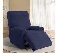 ABZDUNG 4 Juego de Fundas for Sillas Relax, Funda elástica sofá Todo Incluido, Lavable Silla con Bolsillos, Silla, sofá, Relax(BLU Mare)