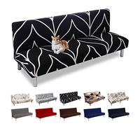 ABZDUNG Funda de sofá de 3 plazas sin reposabrazos, elástica Universal, Plegable, con Sistema Clic-clac, Lavable y extraíble, Ideal for Sala de Estar y hogar.(O)