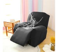 ABZDUNG Funda elástica for sillón reclinable con Bolsillo, Universal, de 1, 2 o 3 plazas, Lavable.(Nero,2 posti)