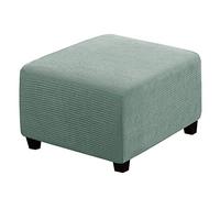 ABZDUNG Fundas de puf cuadradas Funda elástica Cuadrada for otomana Funda de Taburete Funda de puf for reposapiés Cuadrada Funda de Taburete Funda de reposapiés(Verde)