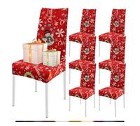 ABZDUNG Fundas elásticas for sillas con Respaldo, 2 Piezas, de Licra, for Comedor, universales, de Cocina, Lavables, for decoración del hogar y la Cocina.(Fiocchi Di Neve,6pcs)