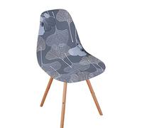 ABZDUNG Fundas for sillas escandinavas Fundas for sillas de Comedor Fundas for sillas escandinavas Fundas elásticas for sillas(Ginkgo Biloba,6 pezzi)