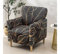 ABZDUNG Fundas for sillones de Banquete, Estampadas, con Brazos, elásticas, de una Pieza, for Sala de Estar, Antideslizantes, Suaves, aptas for niños y Mascotas.(Veins of Leaves)
