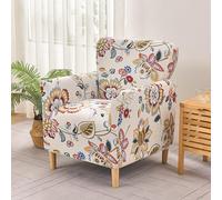 ABZDUNG Fundas for sillones de Banquete, Estampadas, con Brazos, elásticas, de una Pieza, for Sala de Estar, Antideslizantes, Suaves, aptas for niños y Mascotas.(Petal)