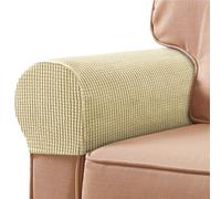 ABZDUNG Juego de 2 Fundas for reposabrazos de sofá, elásticas y Antideslizantes, for Proteger Muebles y sillones.(Giallo)