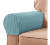 ABZDUNG Juego de 2 Fundas for reposabrazos de sofá, elásticas y Antideslizantes, for Proteger Muebles y sillones.(Azzurro)