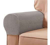 ABZDUNG Juego de 2 Fundas for reposabrazos de sofá, elásticas y Antideslizantes, for Proteger Muebles y sillones.(Taupe)