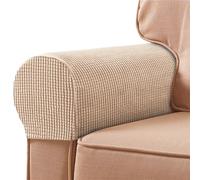 ABZDUNG Juego de 2 Fundas for reposabrazos de sofá, elásticas y Antideslizantes, for Proteger Muebles y sillones.(Khaki)