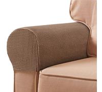 ABZDUNG Juego de 2 Fundas for reposabrazos de sofá, elásticas y Antideslizantes, for Proteger Muebles y sillones.(Caffè)