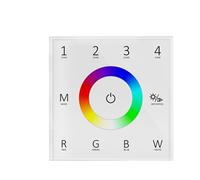 AC 110V 220V entrada pantalla táctil de 4 zonas DMX atenuación maestra/temperatura de color/RGB/RGBW/controlador RGBCCT(T14-W)