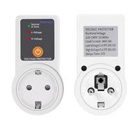 AC 220V 16A Protector contra Sobretensiones de Voltaje Ajustable Automático Protector de Seguridad de Energía (Enchufe Universal/Reino Unido/EE. UU. / UE) (UE sin Pantalla)