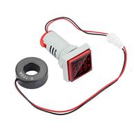 AC 22mm Voltímetro Digital Amperímetro LED Indicador dual Medidor de Corriente de Voltaje Indicador 60-500V 0-100A Pantalla a Color Diferente(rojo)