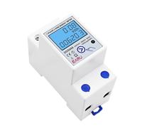 AC 230V 50/60Hz 60/80A monofásico LCD pantalla Digital vatímetro consumo de energía energía Din Rail medidor eléctrico kWh retroiluminación(DDS662-L,AC 220V)