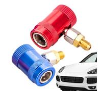 AC Adapter R1234yf To R134A - Copper ABS 12x10cm | Quick Coupler Refrigerant Conversion Kit, High Low Pressure Fittings | Car Air Conditioner Charging Adapter Set For Automotive Use