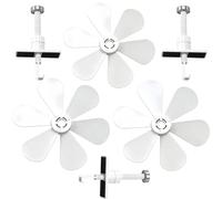 AC Air Deflector Fan - 3 Piece Anti Direct Wind Diverter, Air Conditioning Vent Cover | Adjustable Airflow Redirector For Round Square Ceiling Vents Home Bedroom Office Dorm RV Use