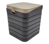 AC - Azucareros cuadrado - Fabricado en Plástico - Apto para ser usado como salero - 10,7 x 9,5 x 9,5 cm - Color Marrón